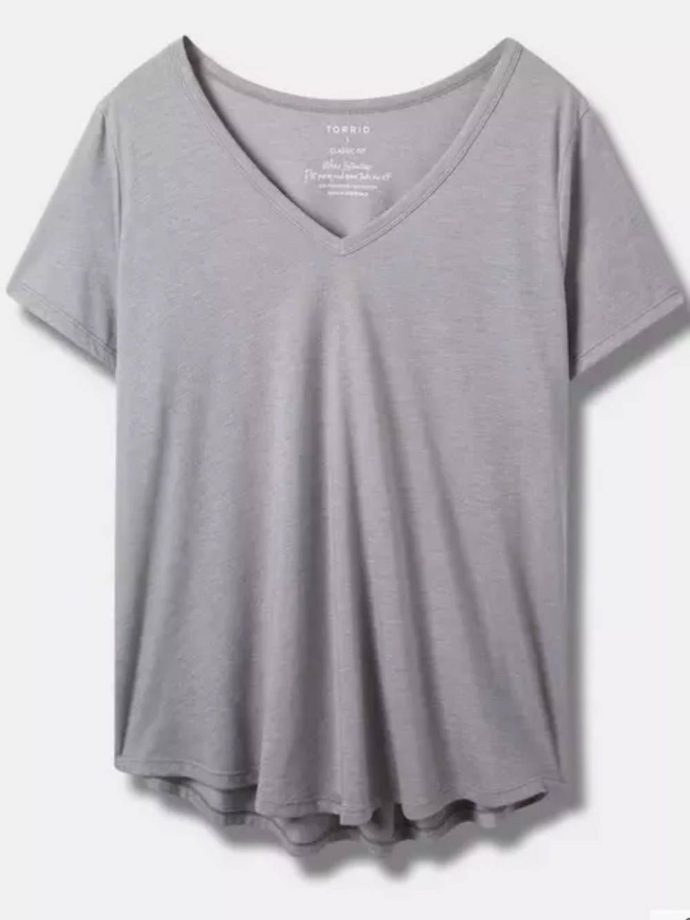 Torrid GIRLFRIEND TEE - “Heather Grey” SIZE 4 NWT